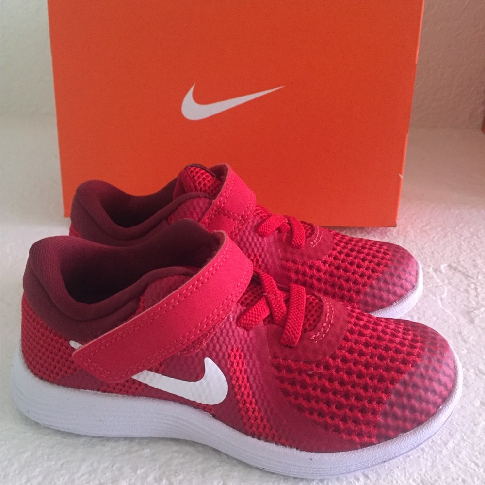 🔥🔥HOST PICK 🔥🔥NEW NIKE REVOLUTION 4 5C SNEAKERS INFANT TODDLER CHILDREN RED - Picture 6 of 8